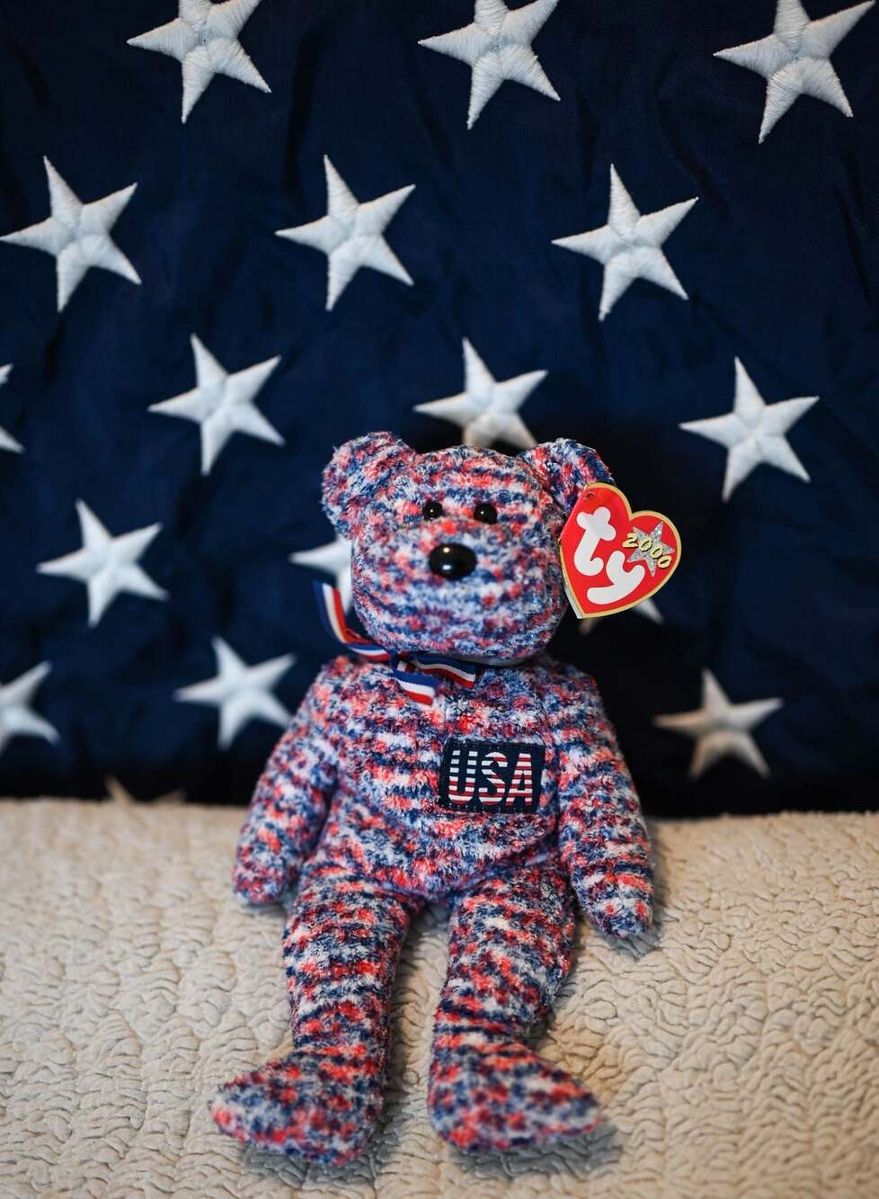Ty Beanie Baby USA The Bear (2000) WITH TAG
